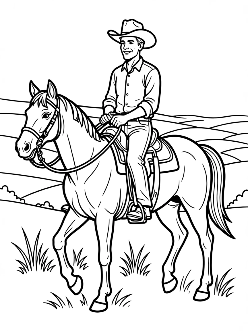 (North Dakota) Theodore Roosevelt on horseback