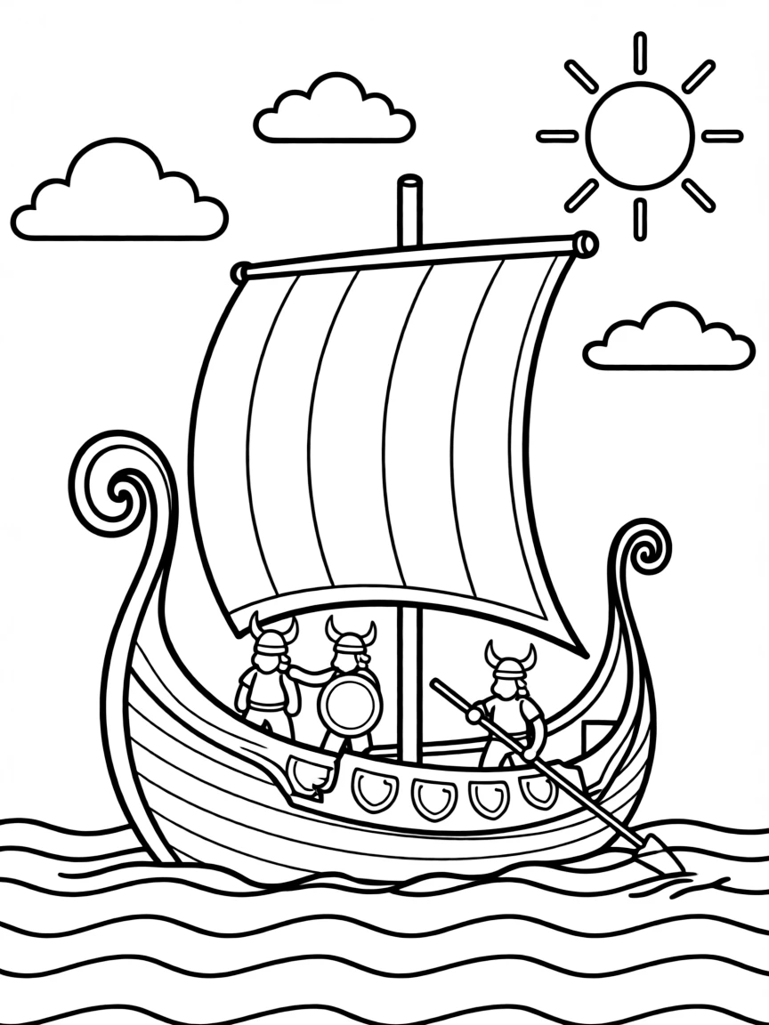 (North Dakota) A Dakota Viking ship (Scandinavian heritage)