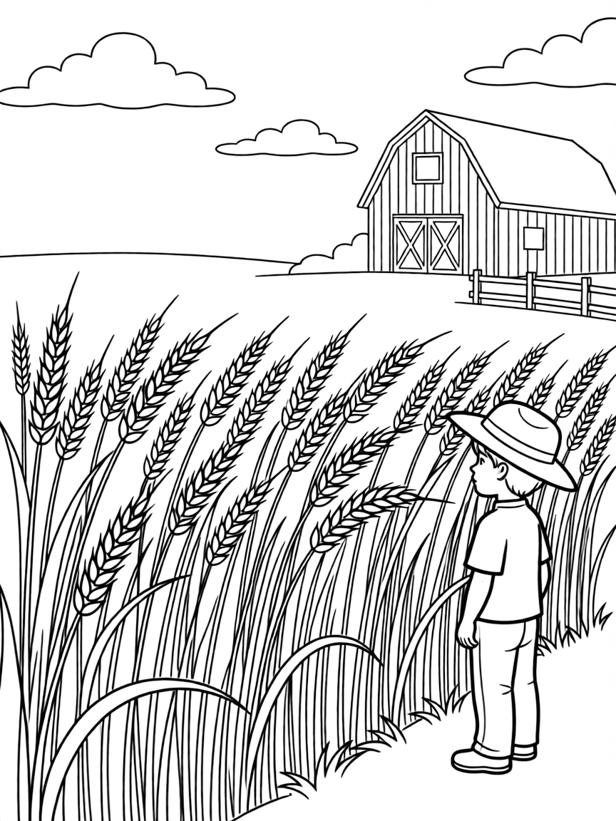 (North Dakota) A field full of wheat ready for harvest