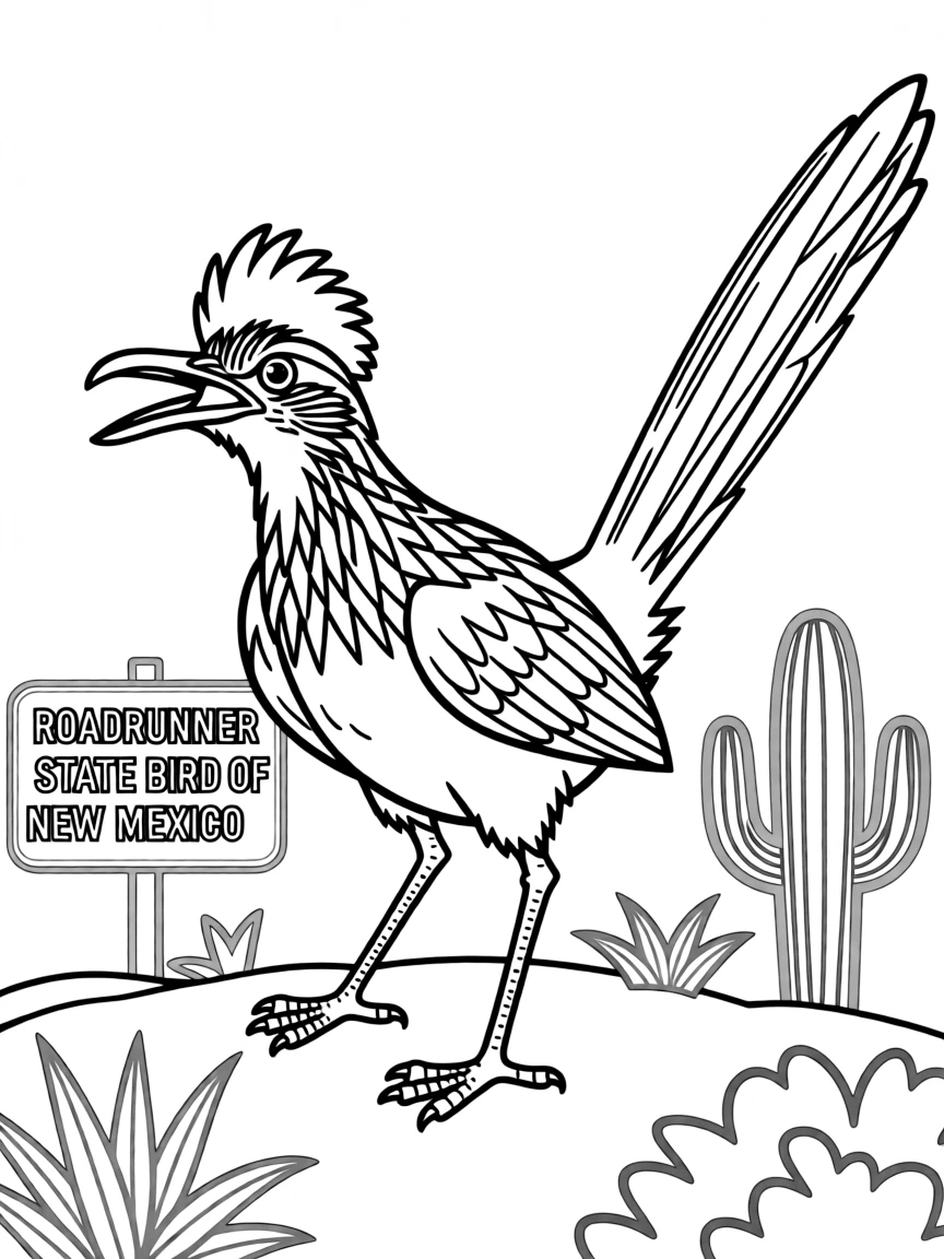 (New Mexico) A roadrunner, the state bird of New Mexico