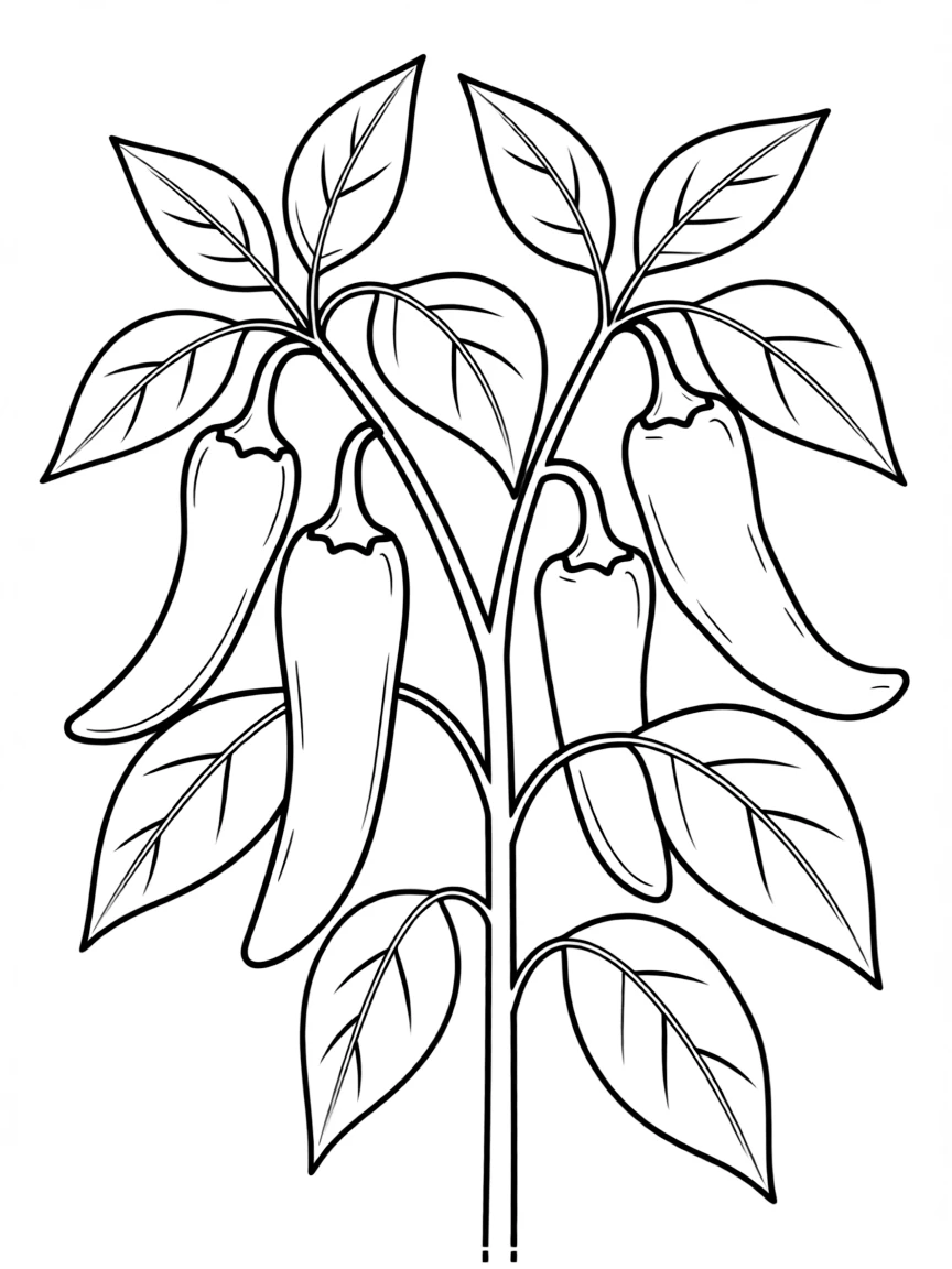 (New Mexico) A chile pepper plant with red and green chiles