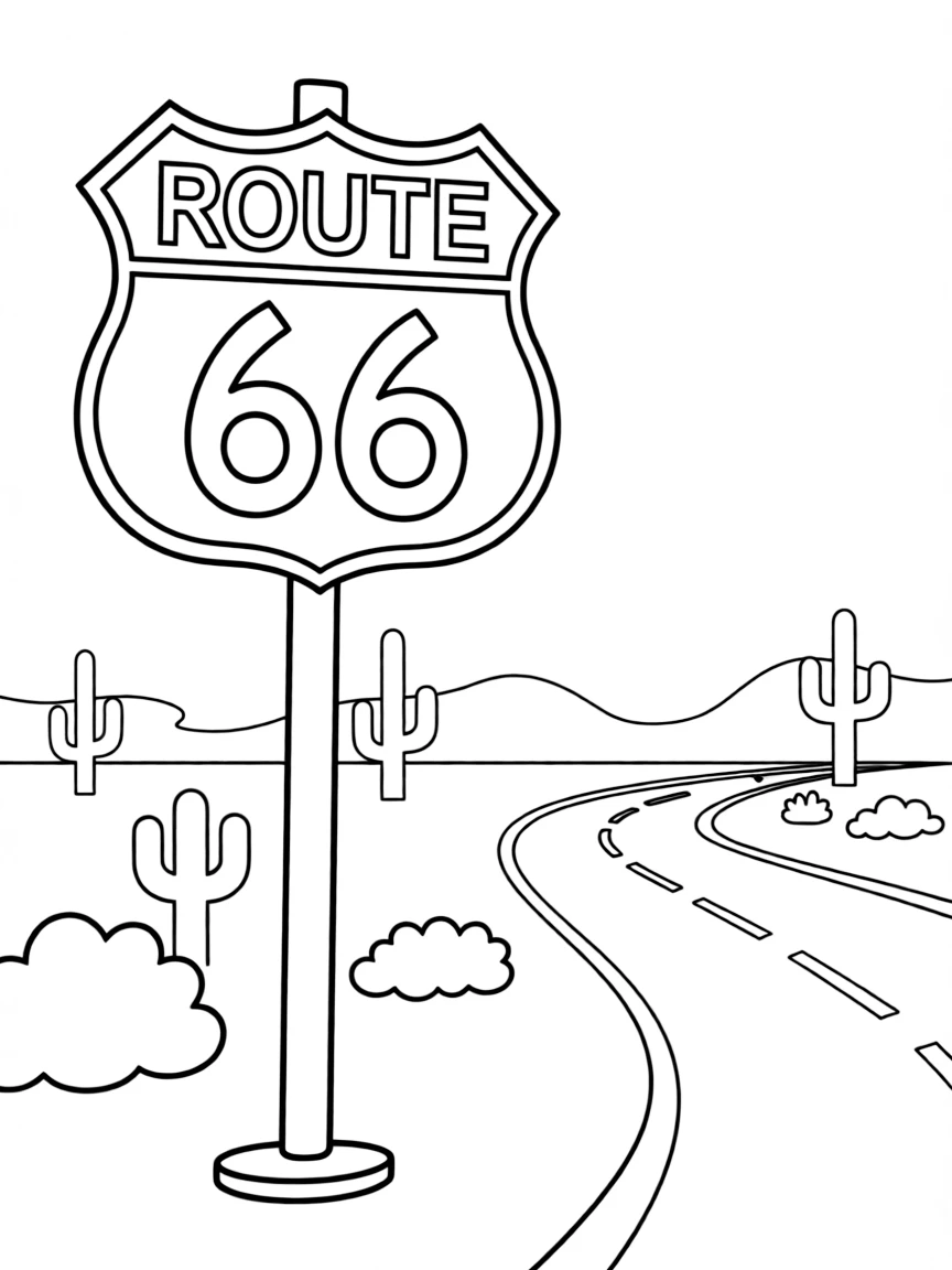 (New Mexico) A Route 66 road sign in New Mexico