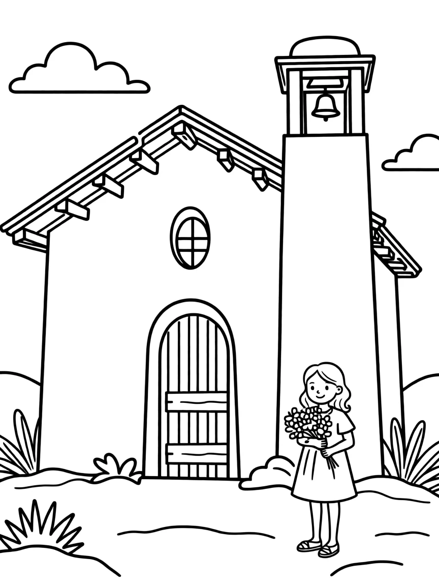(New Mexico) An old mission church like San Miguel Chapel