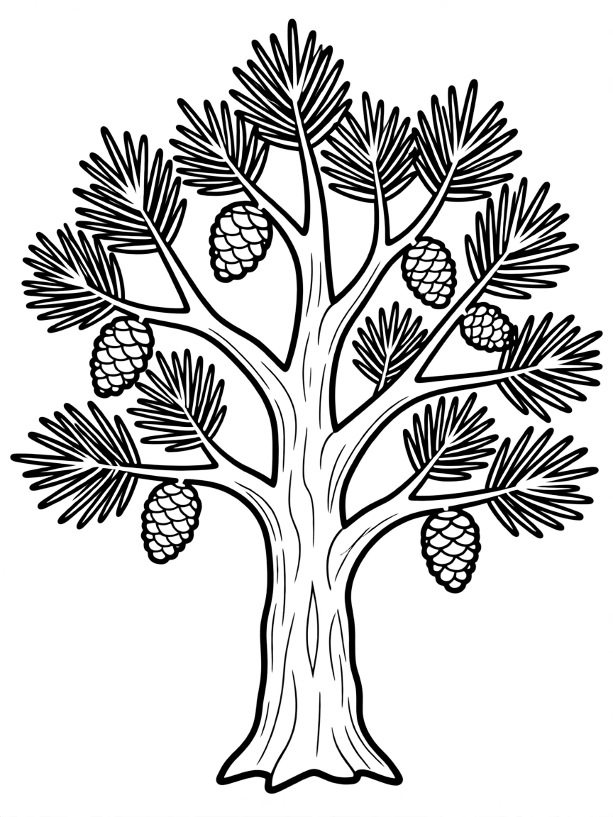 (New Mexico) A piñon tree with pine cones
