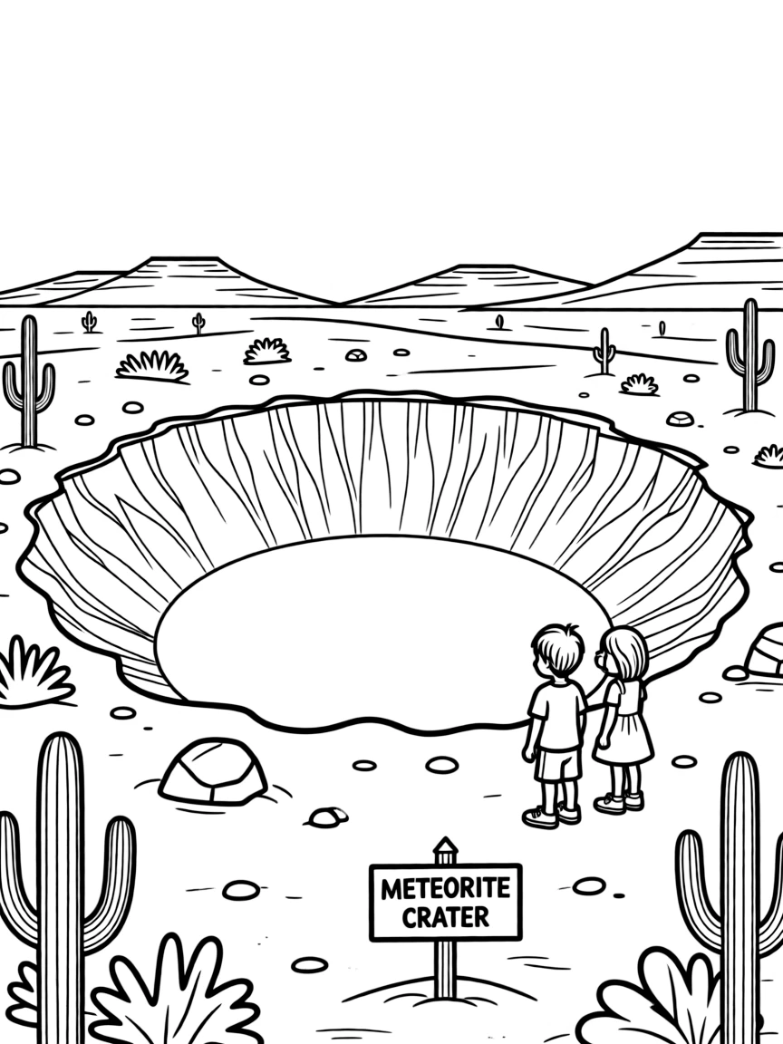 (New Mexico) A meteorite crater in the desert