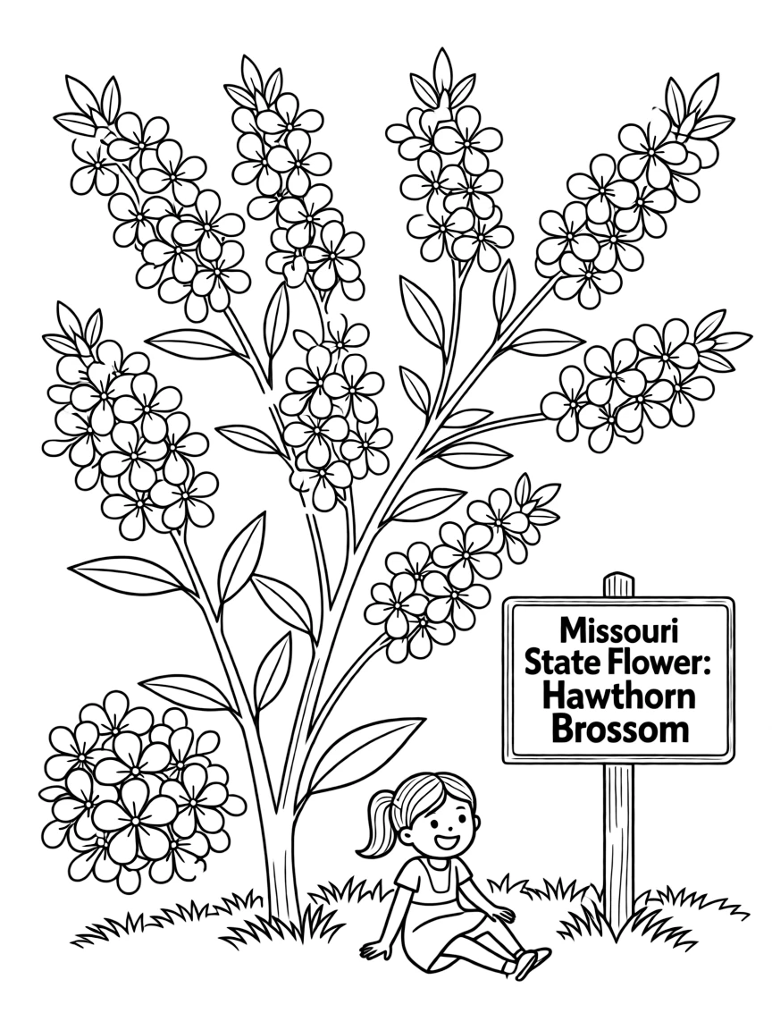 (Missouri) State flower: Hawthorn blossom