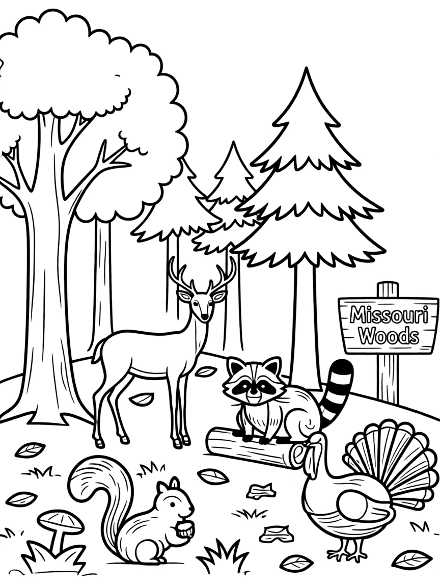 (Missouri) Forest animals in the Missouri woods