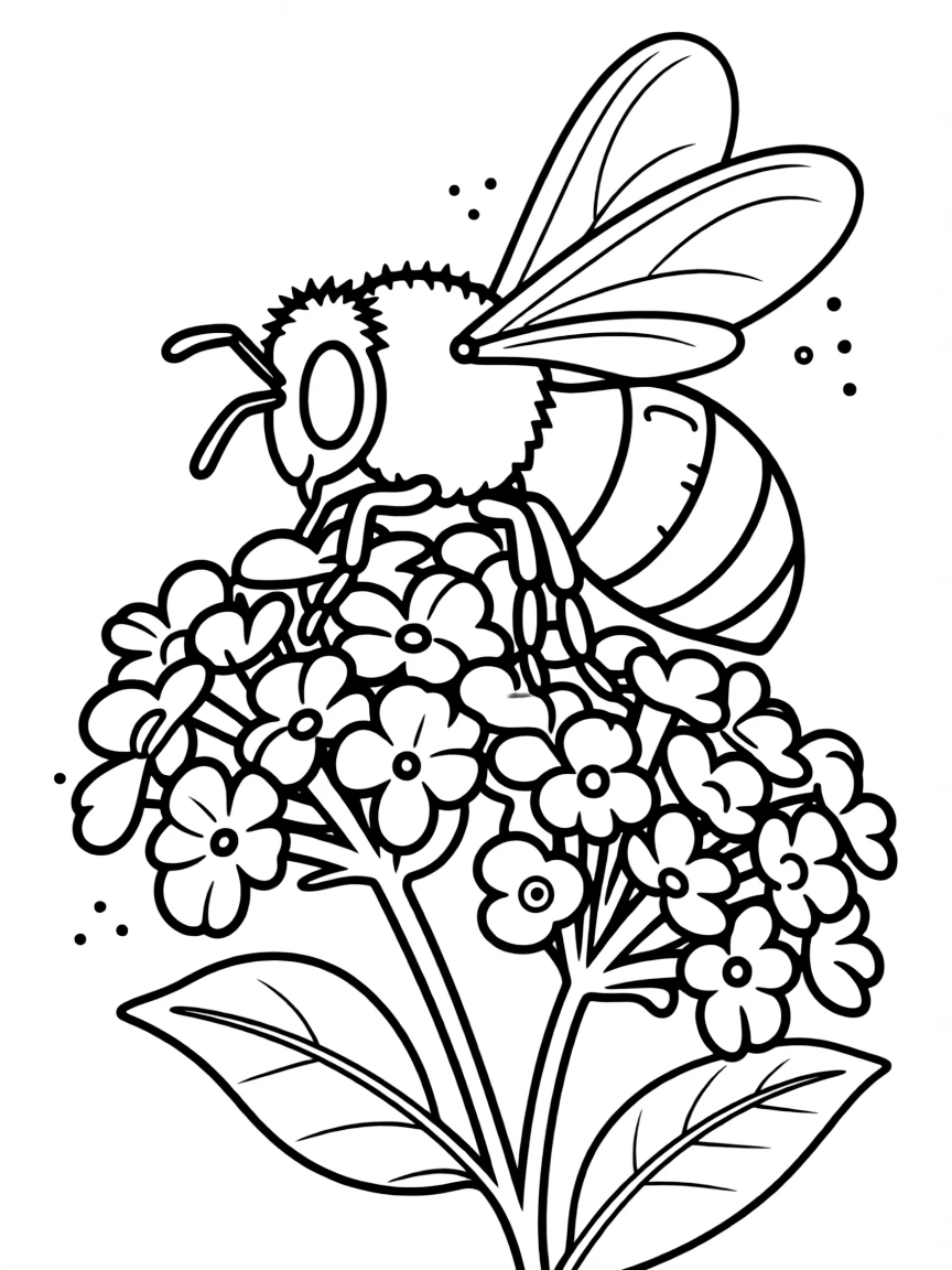 (Missouri) State insect: Honeybee on flowers