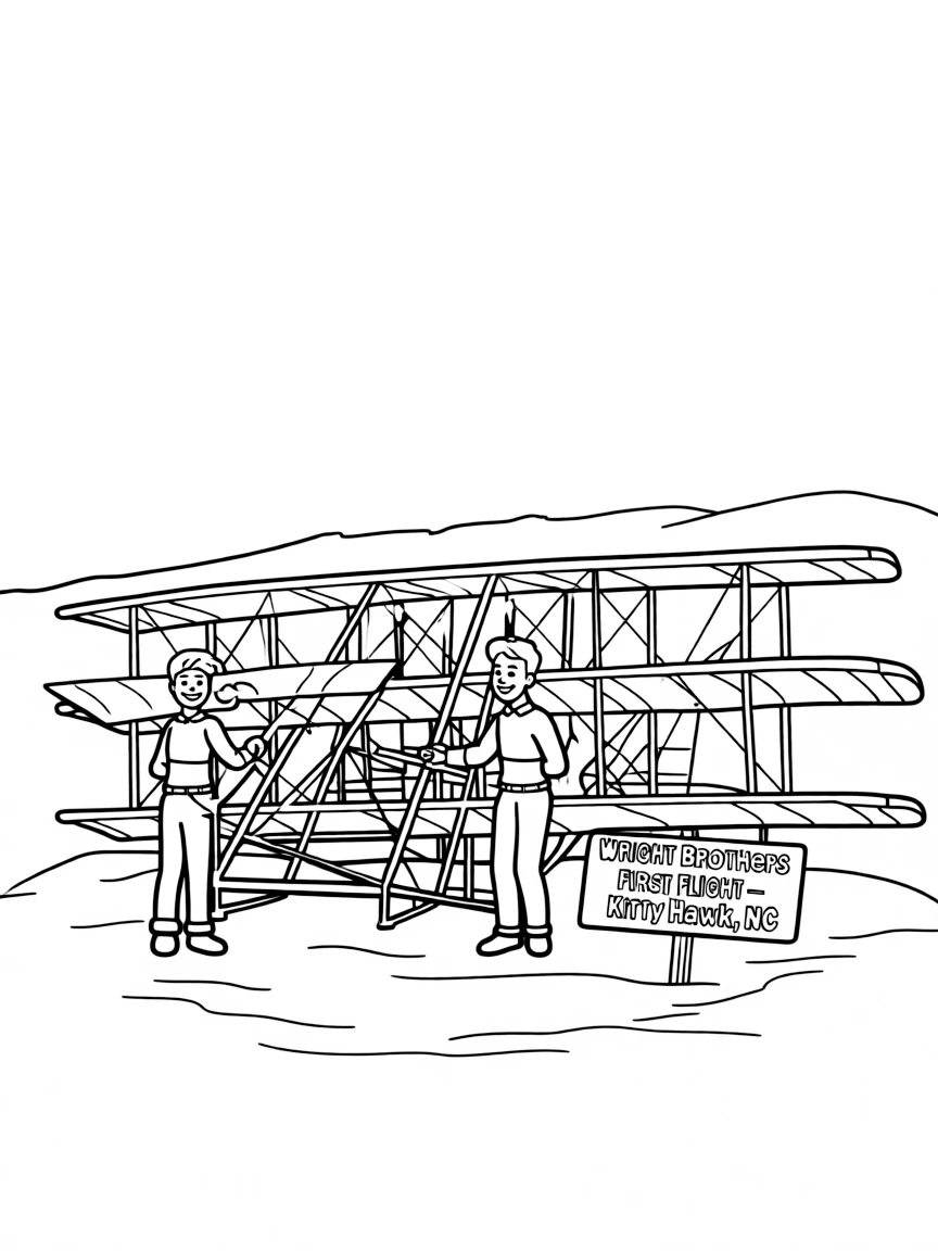(North Carolina) Wright brothers' first flight at Kitty Hawk