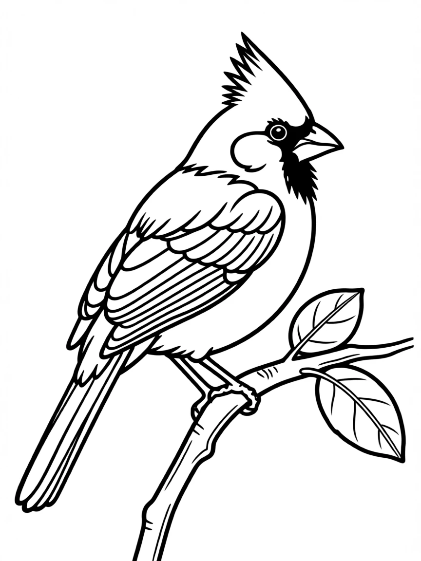 (North Carolina) Cardinal, the state bird, perched on a branch