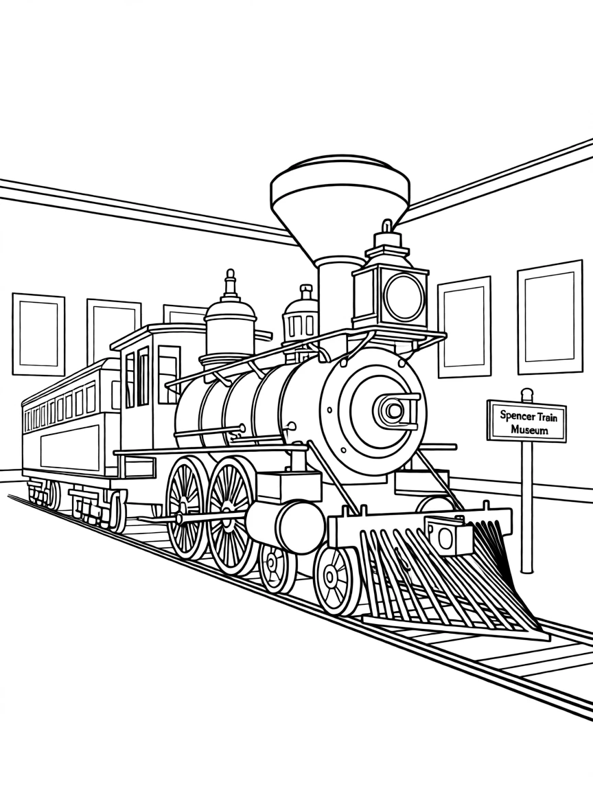 (North Carolina) A historical train in Spencer train museum