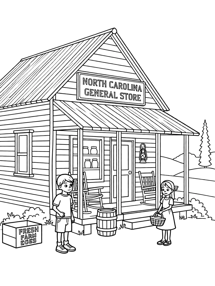 (North Carolina) An old-timey general store in the countryside