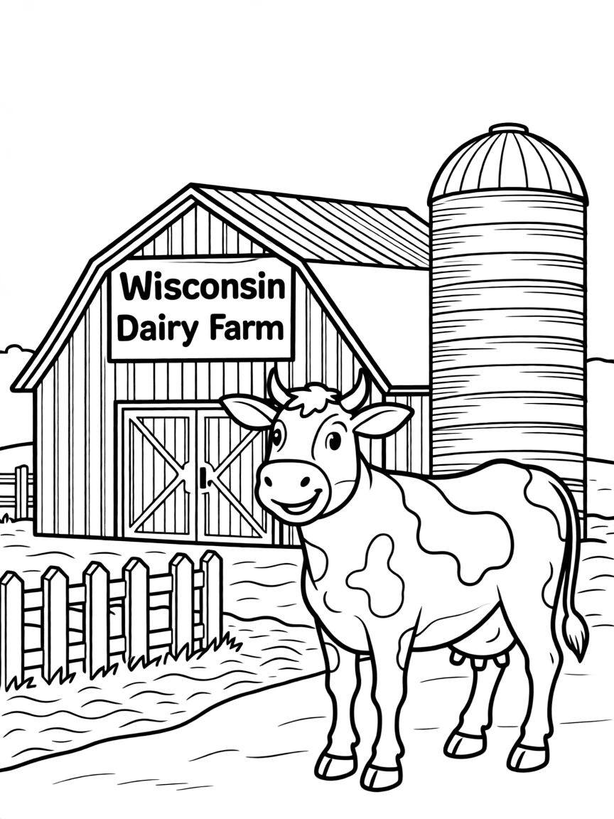 (Wisconsin) A cow on a Wisconsin dairy farm