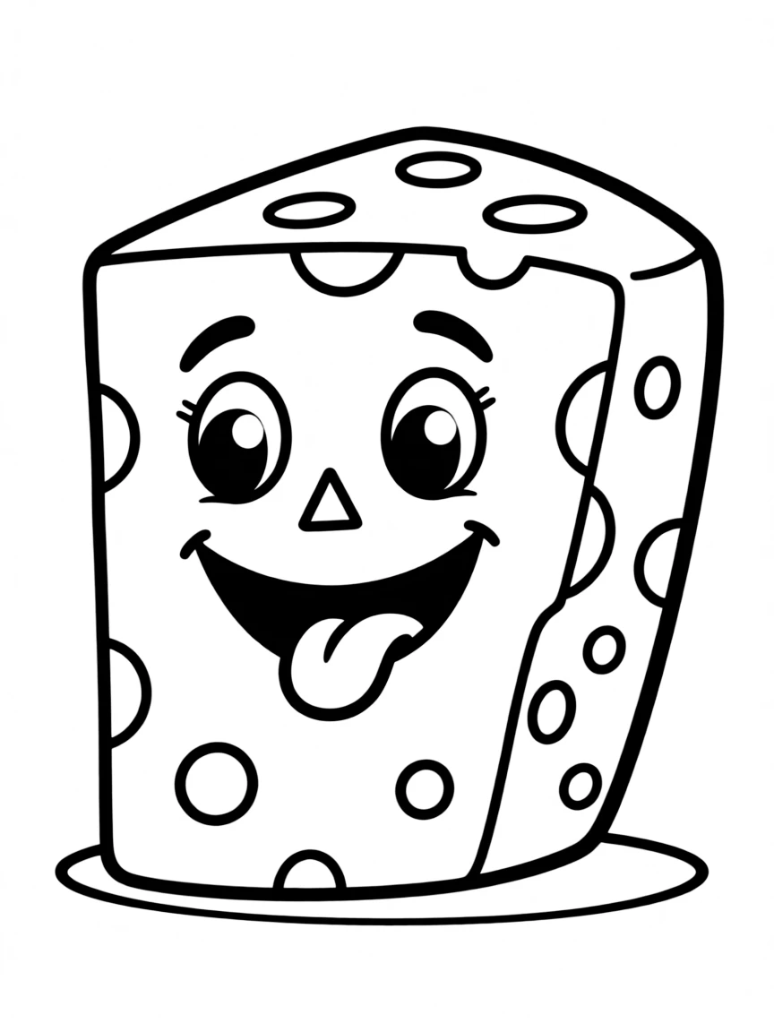 (Wisconsin) A wedge of cheese with a happy face
