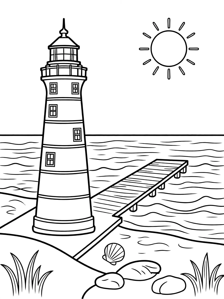 (Wisconsin) A lighthouse on Lake Michigan