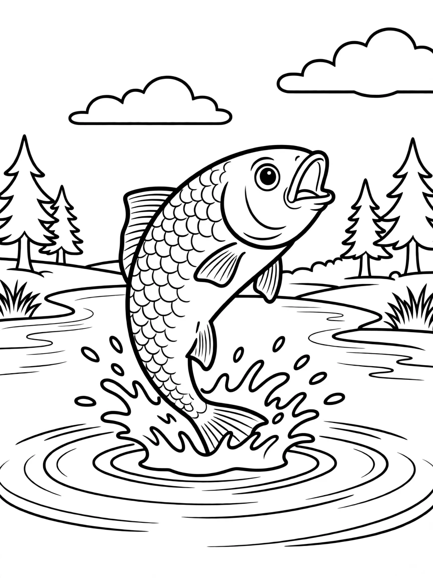(Wisconsin) A fish jumping in a Wisconsin lake