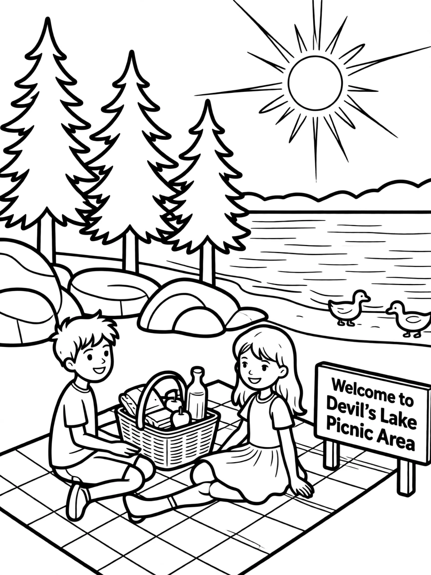 (Wisconsin) A picnic at Devil’s Lake