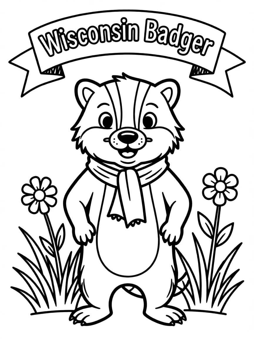 (Wisconsin) A Badger (Wisconsin state animal)