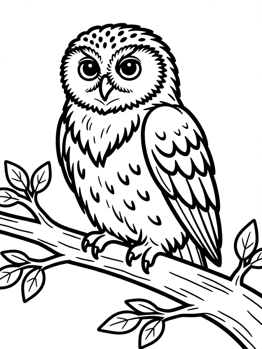 (Wisconsin) A snowy owl perched on a branch