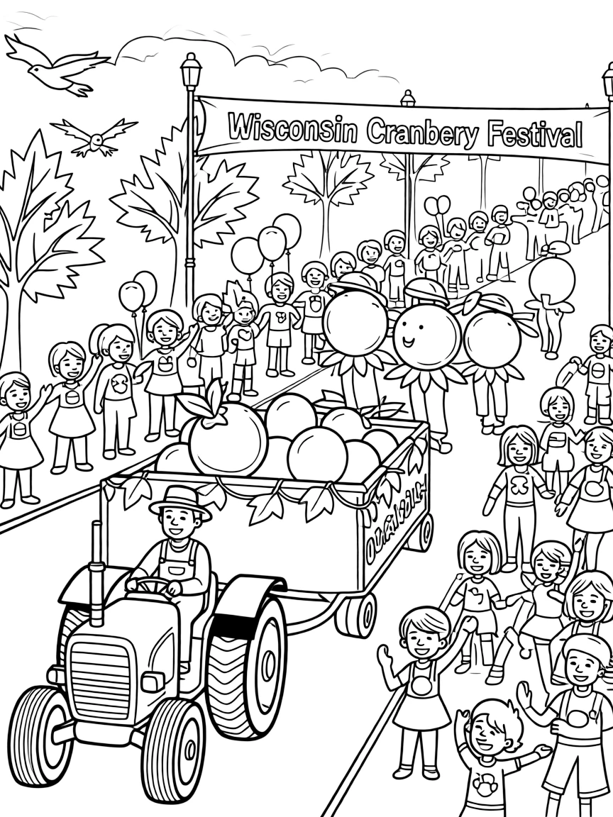 (Wisconsin) A cranberry-themed festival parade