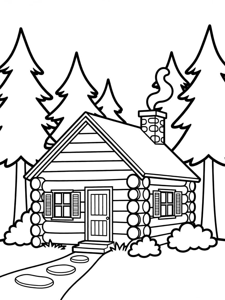 (Montana) A log cabin in the woods of Montana