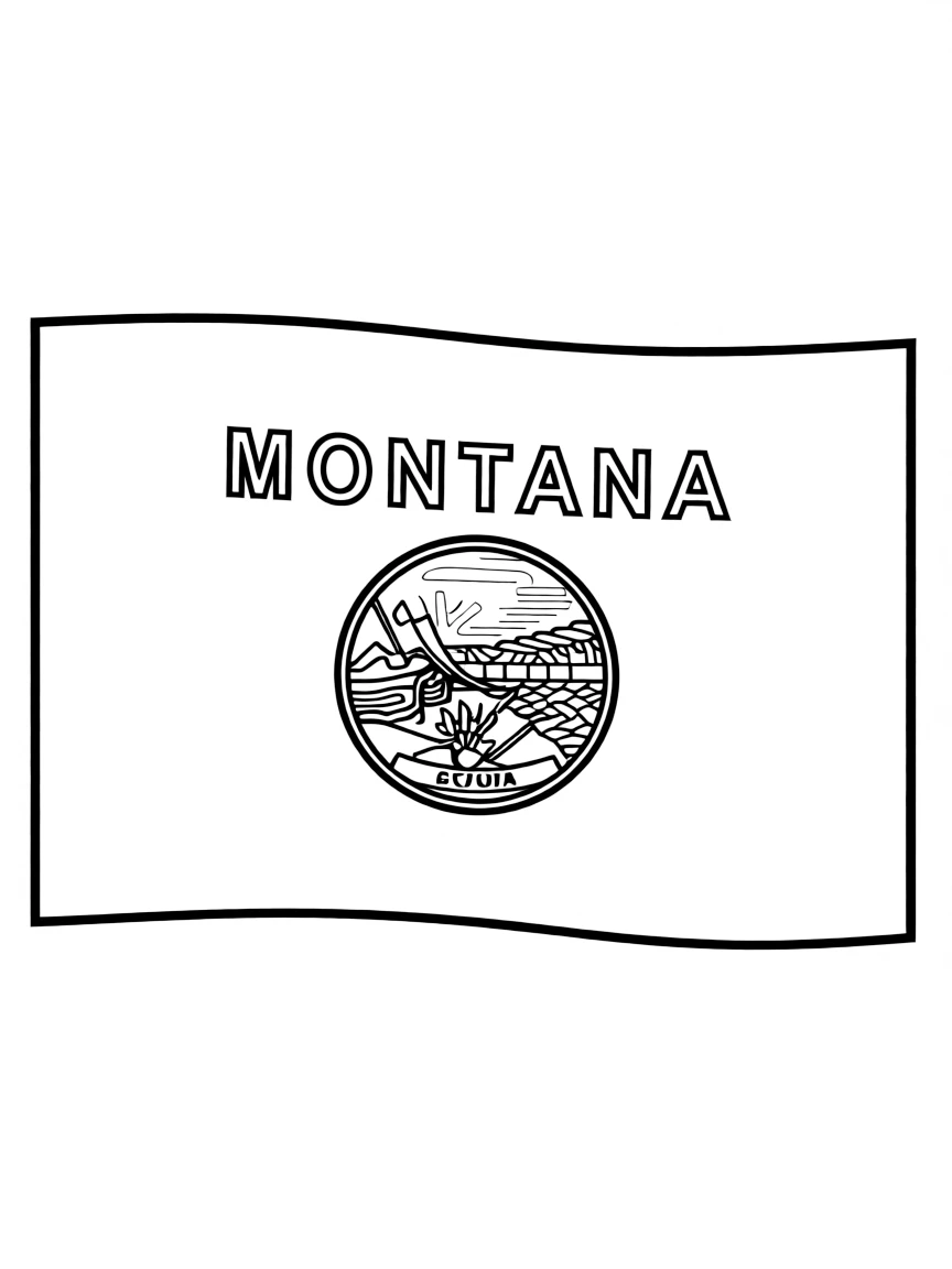 (Montana) The Montana state flag