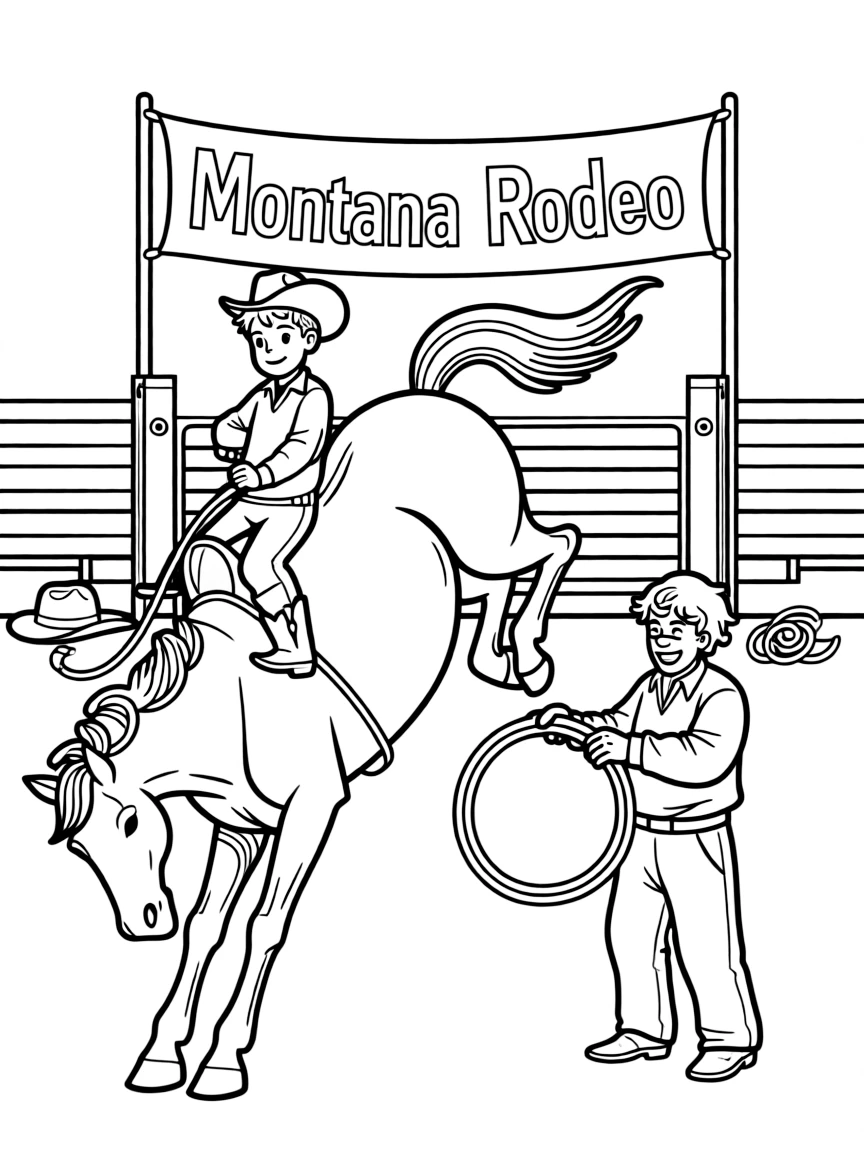 (Montana) A Montana rodeo scene