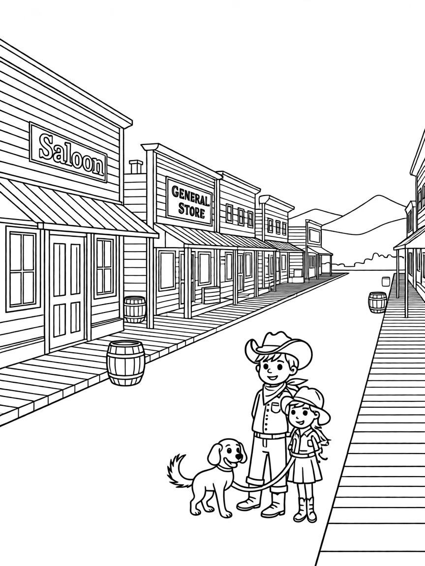 (Montana) A western-style Montana town street