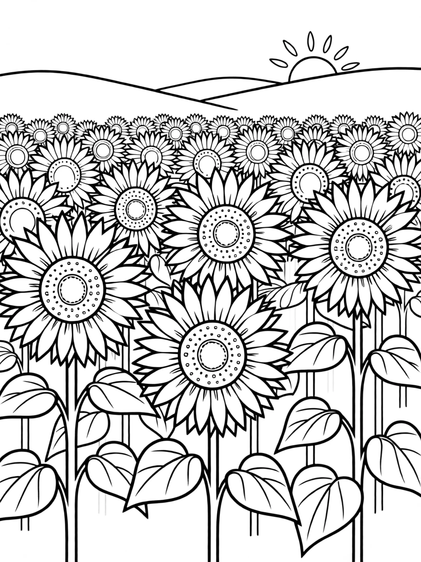 (South Dakota) A field of sunflowers, South Dakota’s state flower