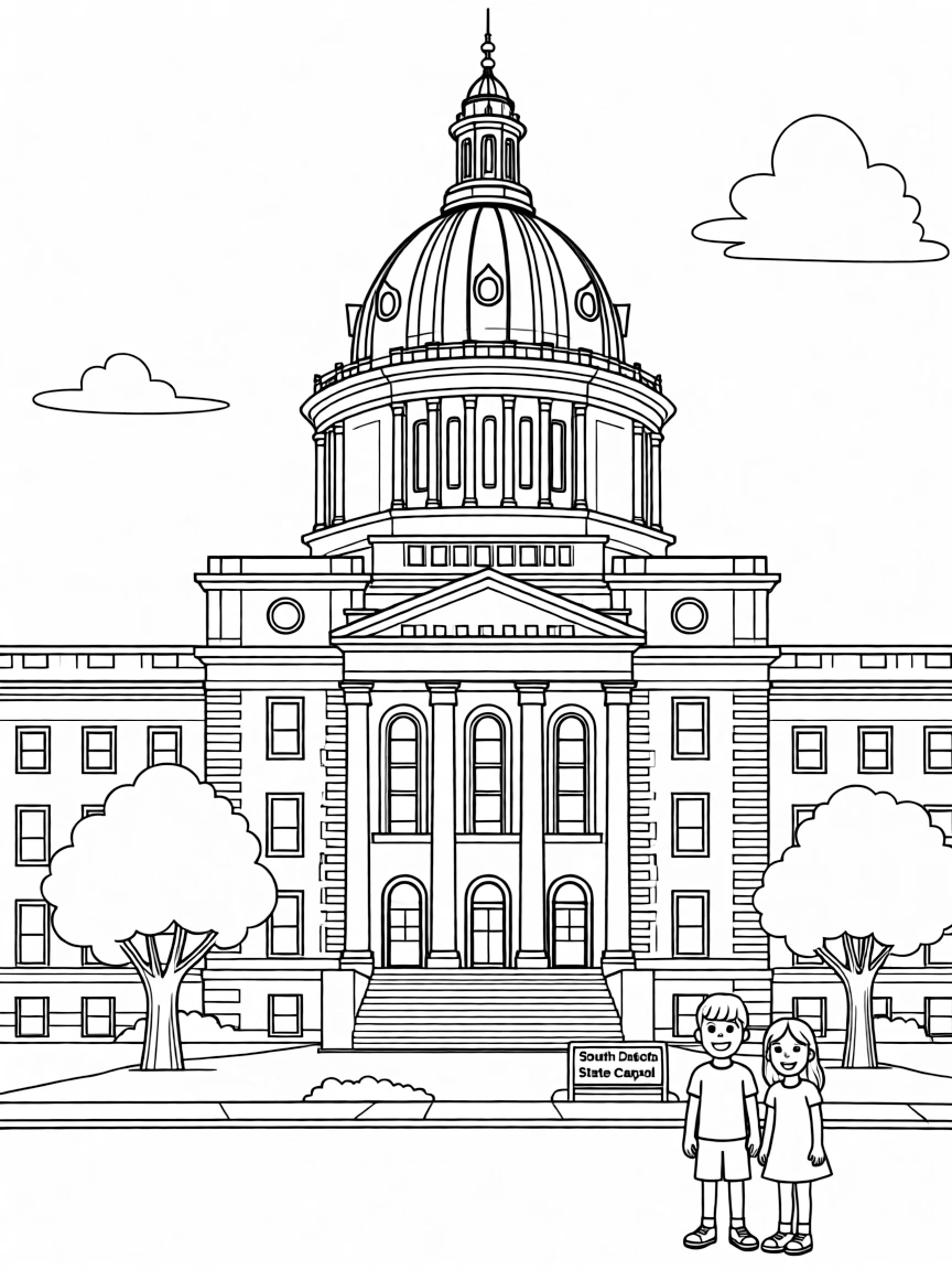 (South Dakota) The South Dakota State Capitol building in Pierre