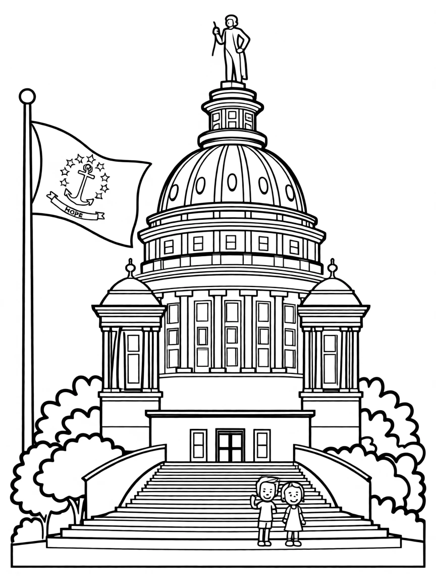 (Rhode Island) The Rhode Island State House dome