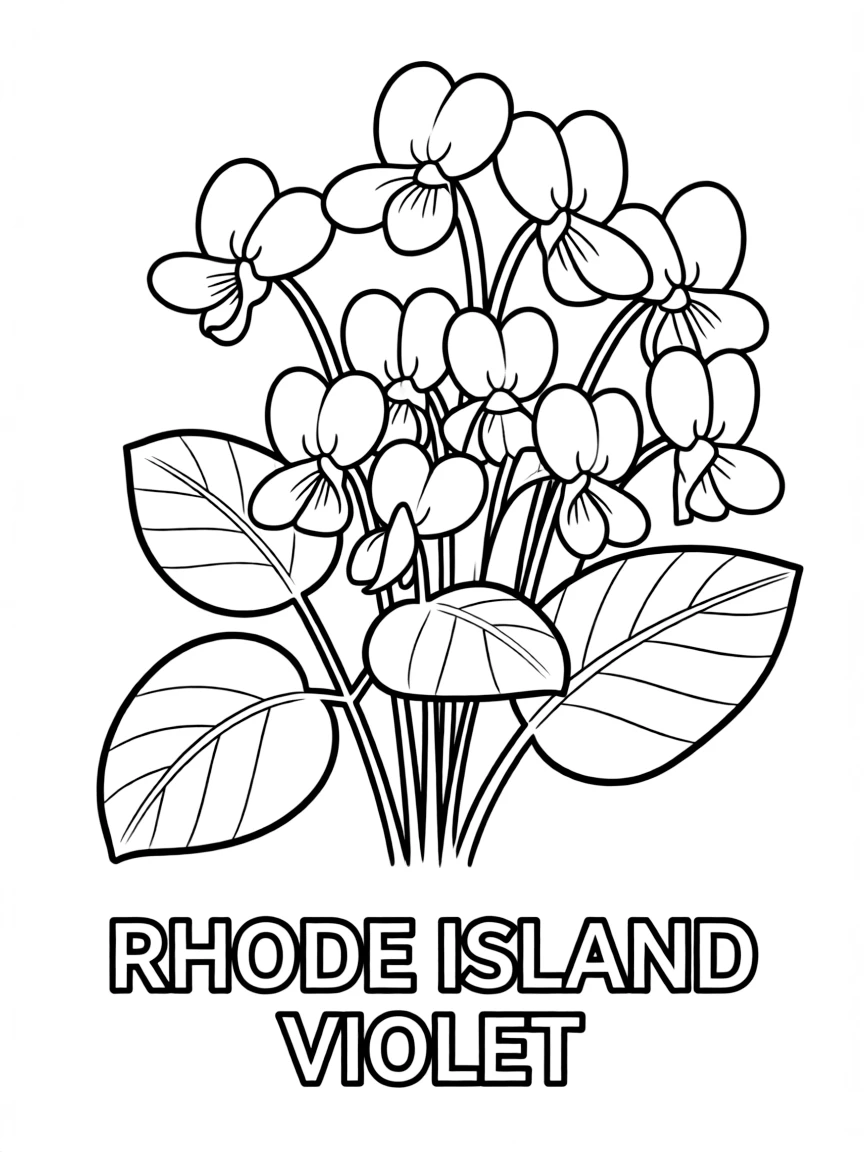 (Rhode Island) The violet flower (state flower)