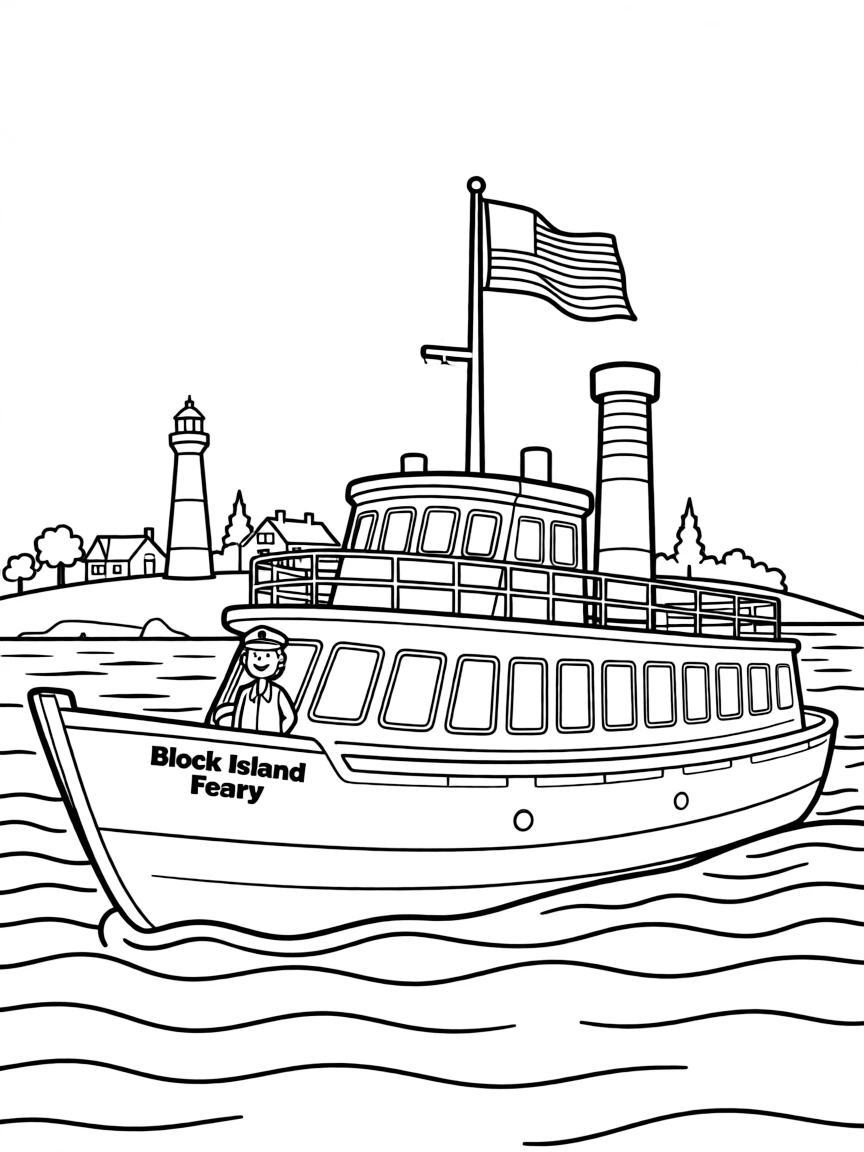 (Rhode Island) A Block Island ferry boat