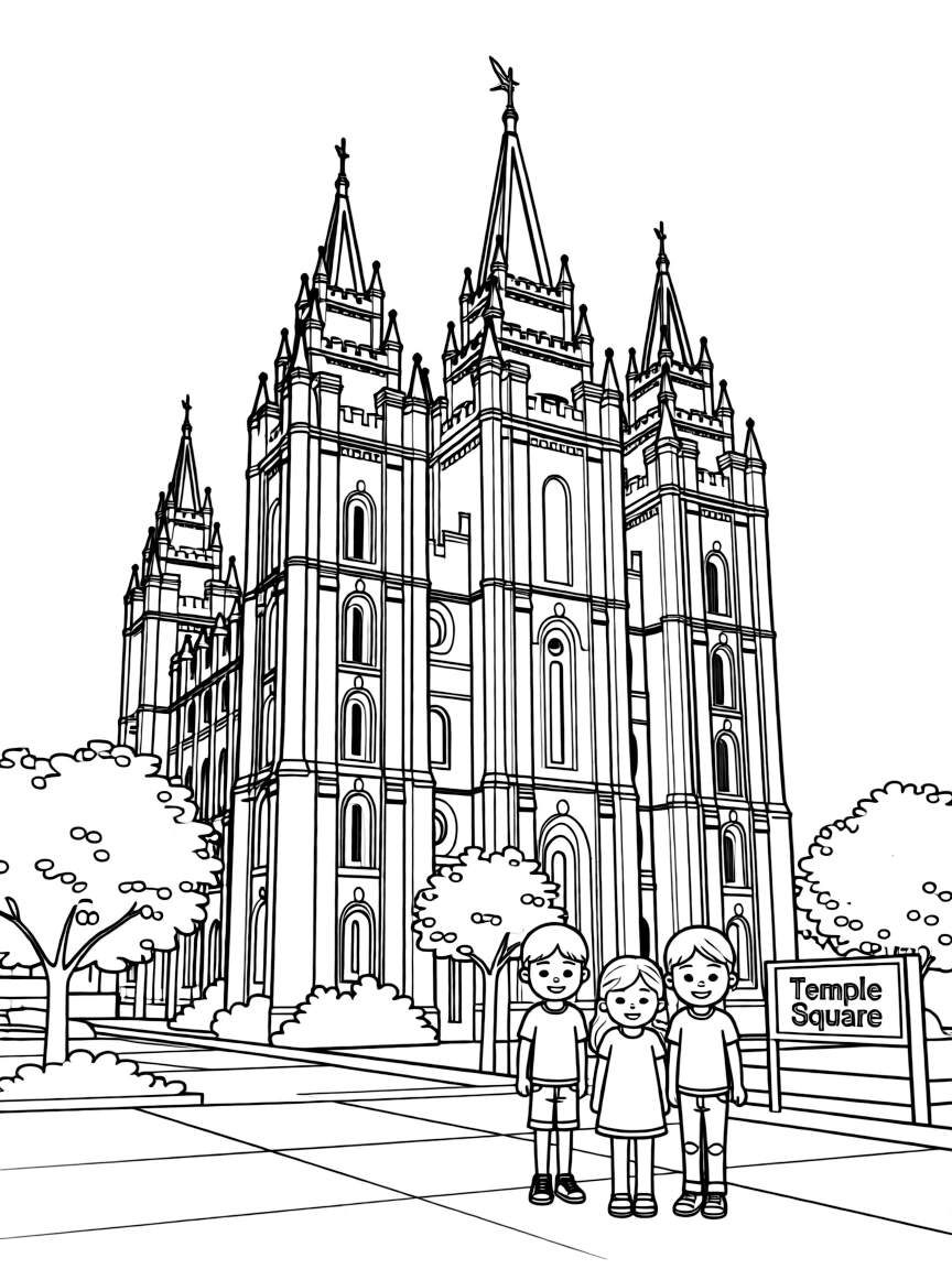 (Utah) Temple Square in Salt Lake City