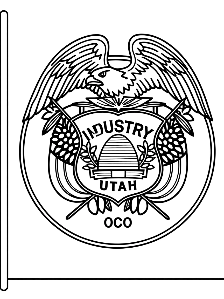 (Utah) The Utah state flag