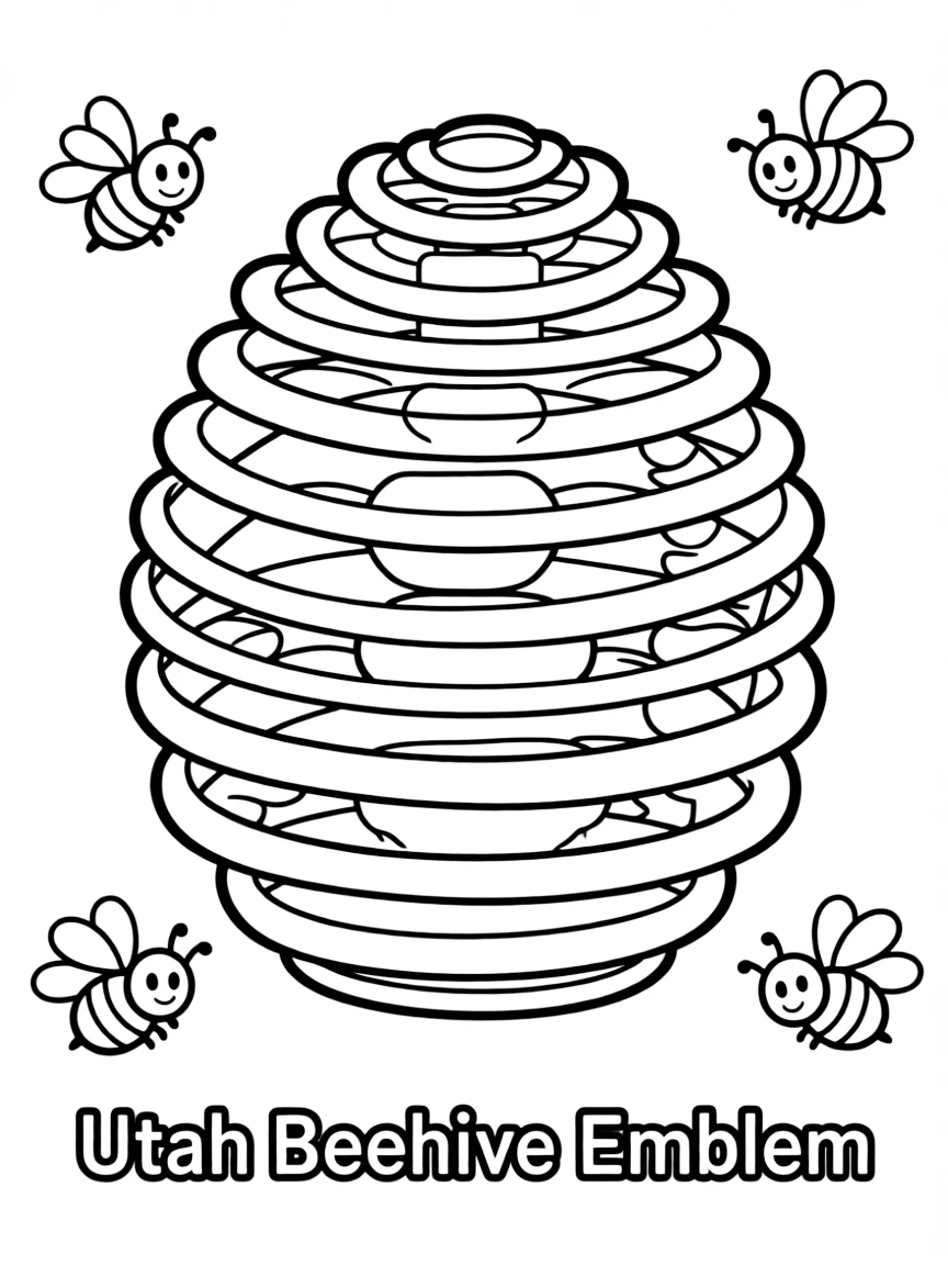 (Utah) A beehive symbol (Utah's state emblem)