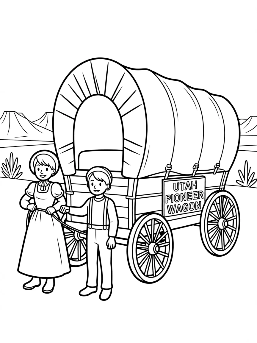 (Utah) A pioneer wagon