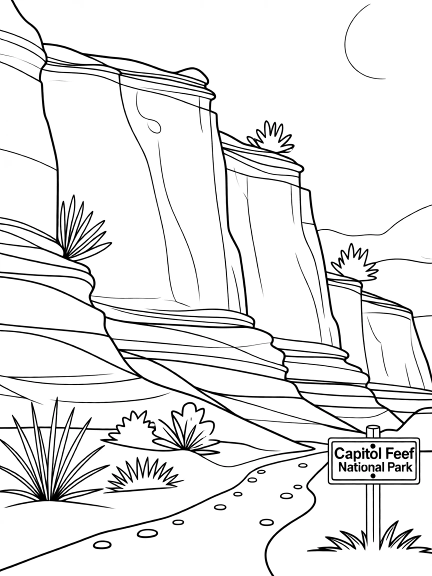 (Utah) Capitol Reef National Park cliffs