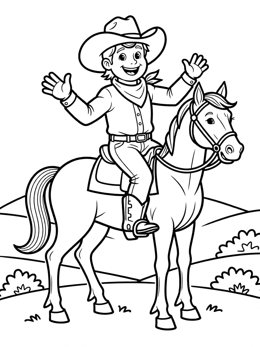 (Utah) A cowboy riding a horse