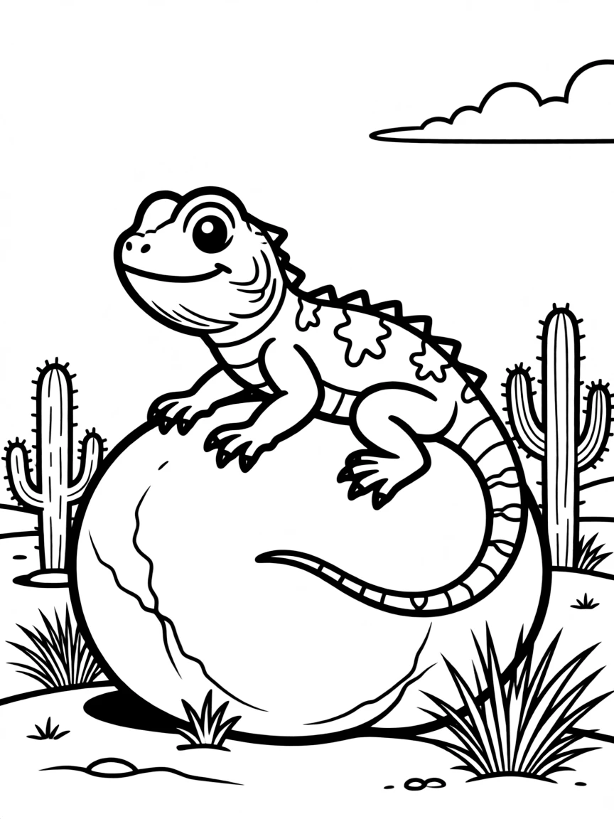 (Utah) A desert lizard on a rock