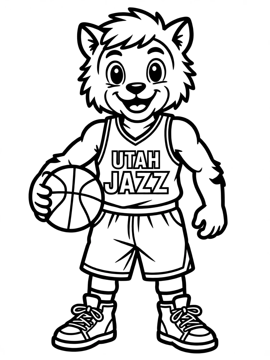 (Utah) The Utah Jazz basketball mascot