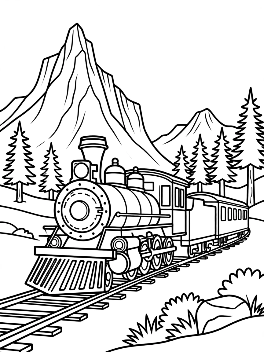 (Utah) A train traveling through Utah’s mountains