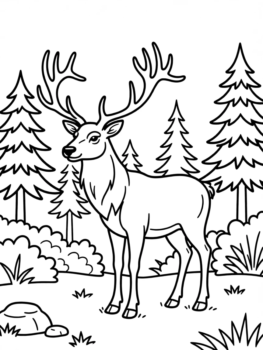 (Utah) An elk standing in a forest