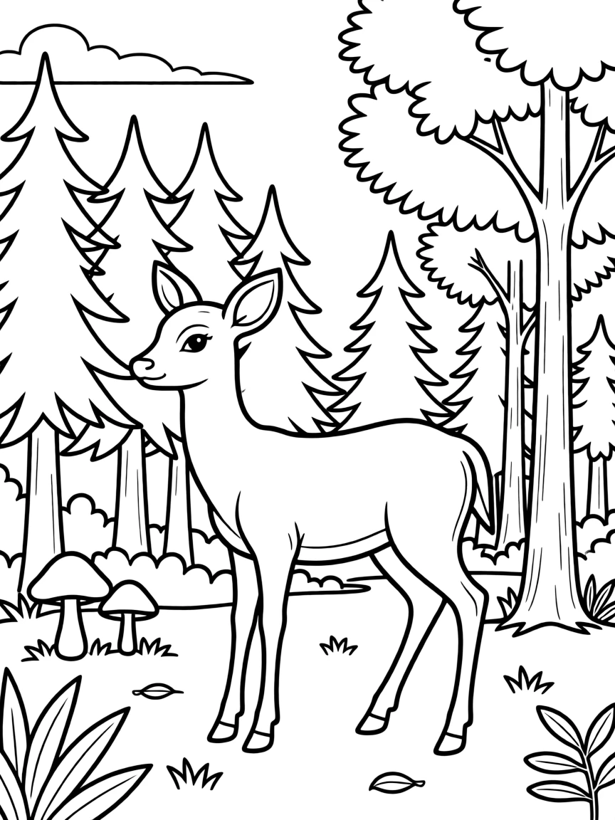 (Michigan) A deer in a Michigan forest