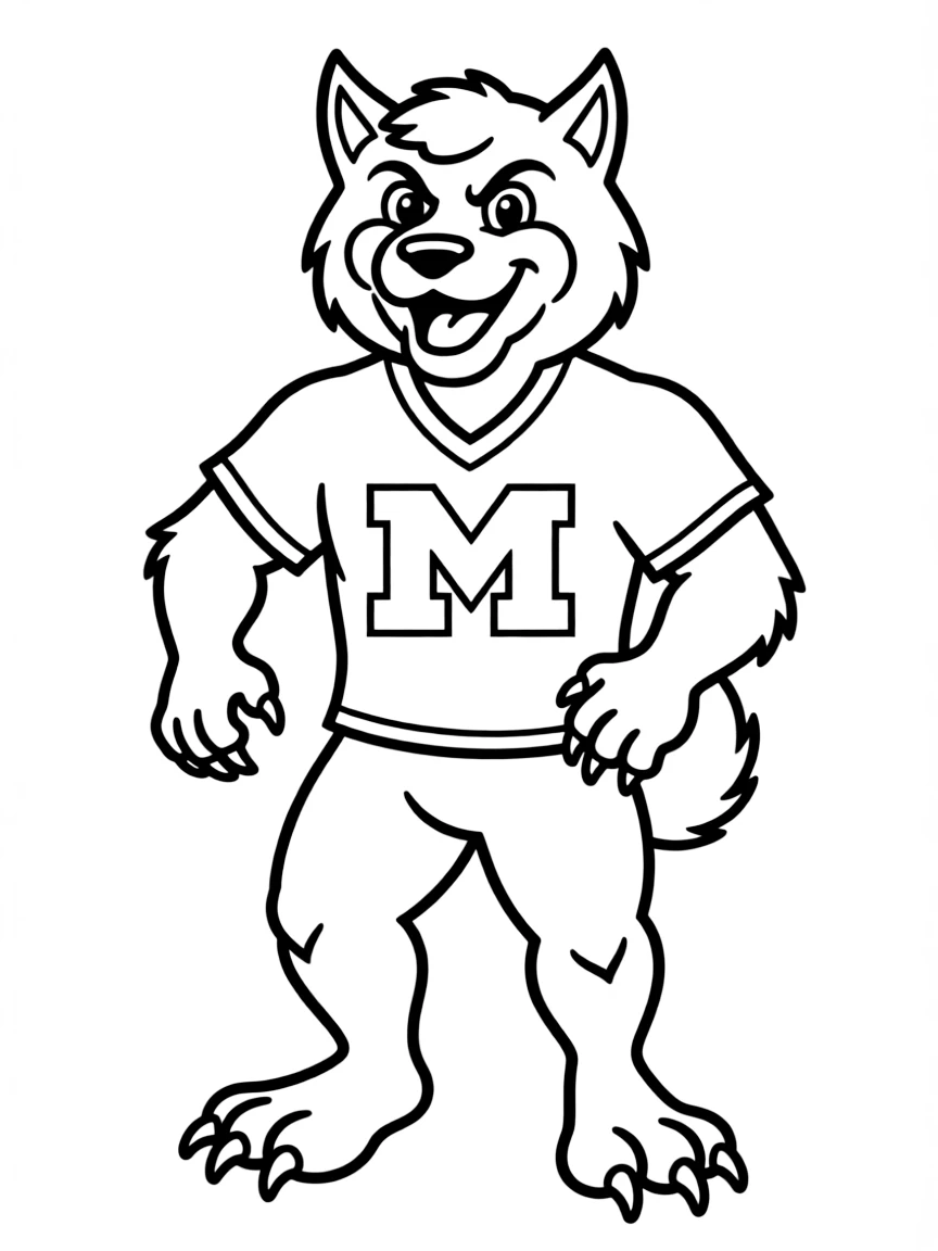 (Michigan) The University of Michigan mascot (Wolverine)