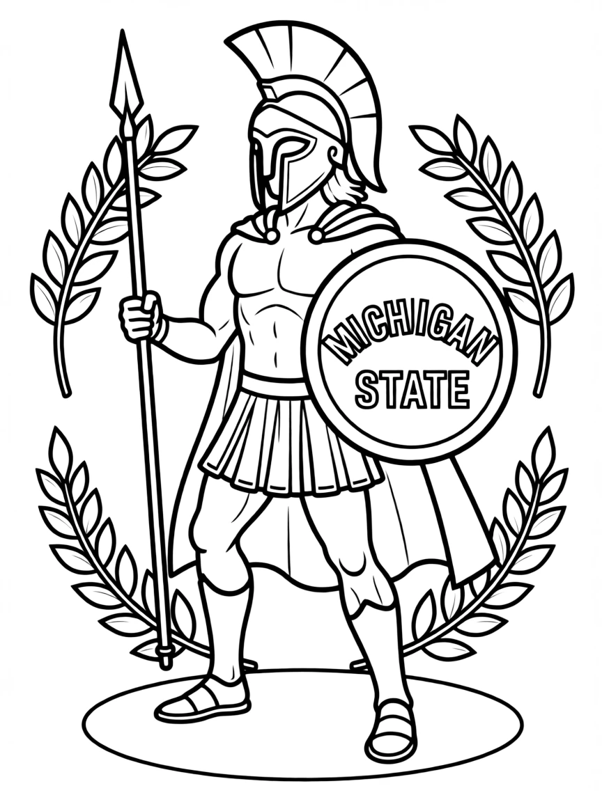 (Michigan) Michigan State University mascot (Spartan)