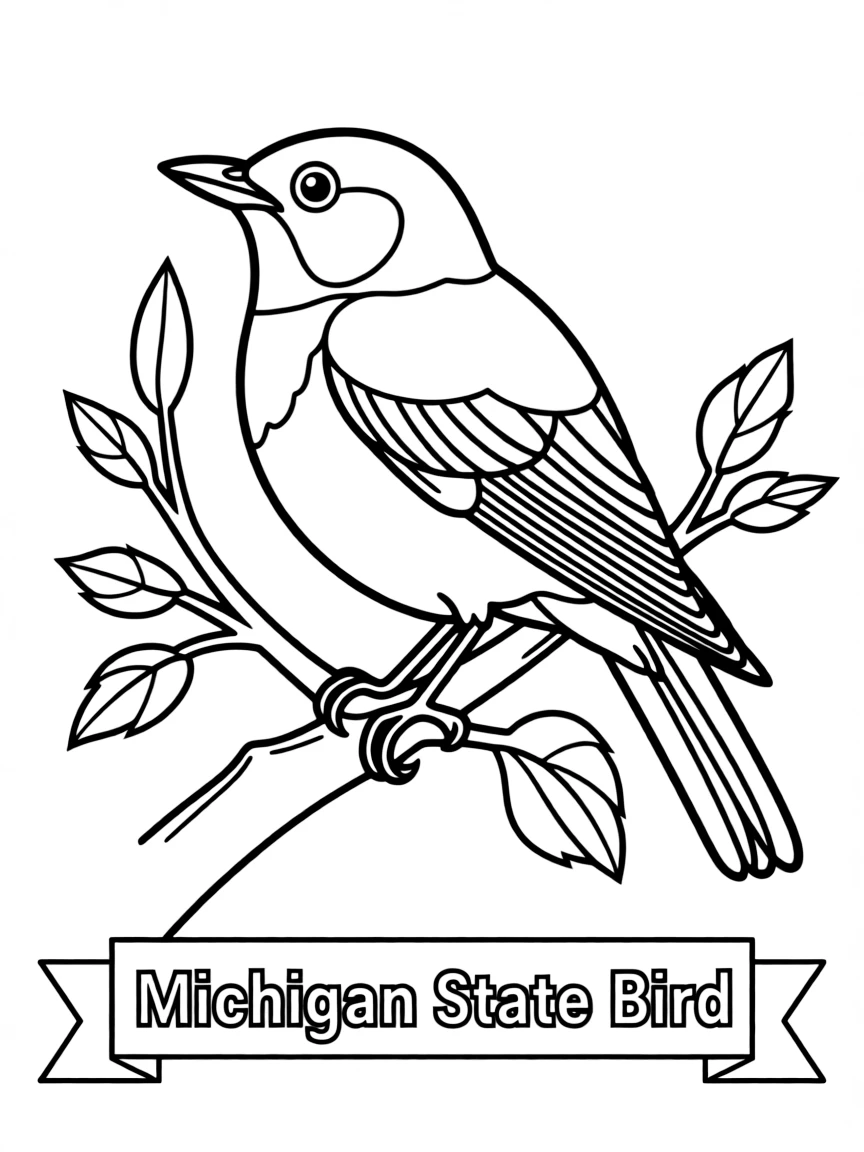 (Michigan) The state bird: American Robin