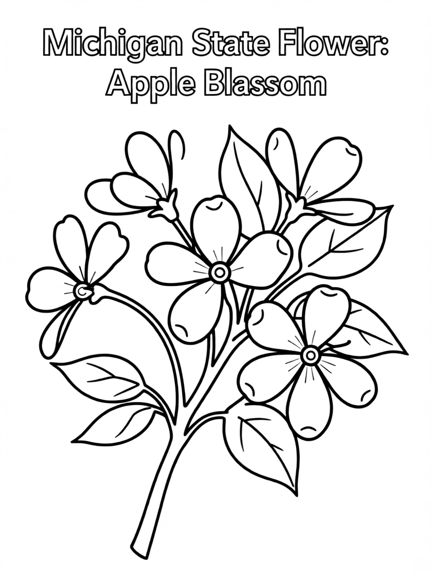 (Michigan) The state flower: Apple Blossom