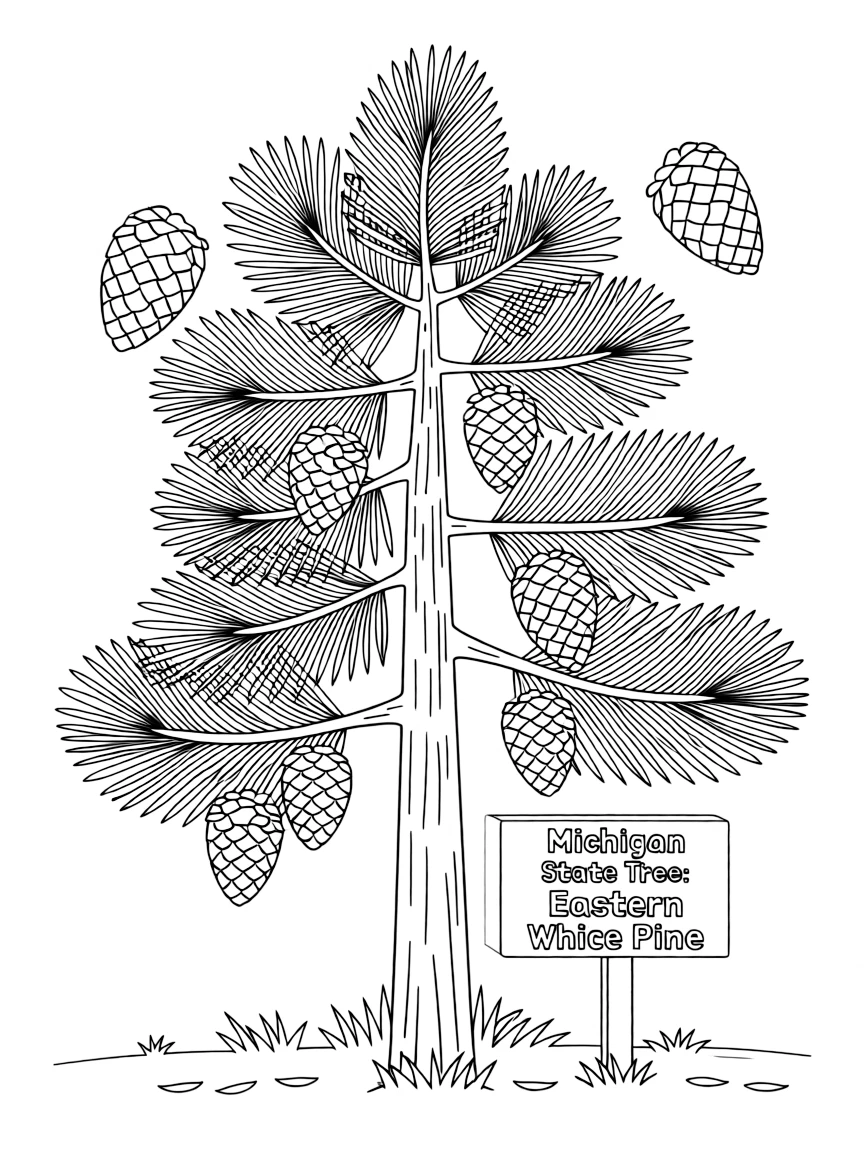 (Michigan) The state tree: Eastern White Pine