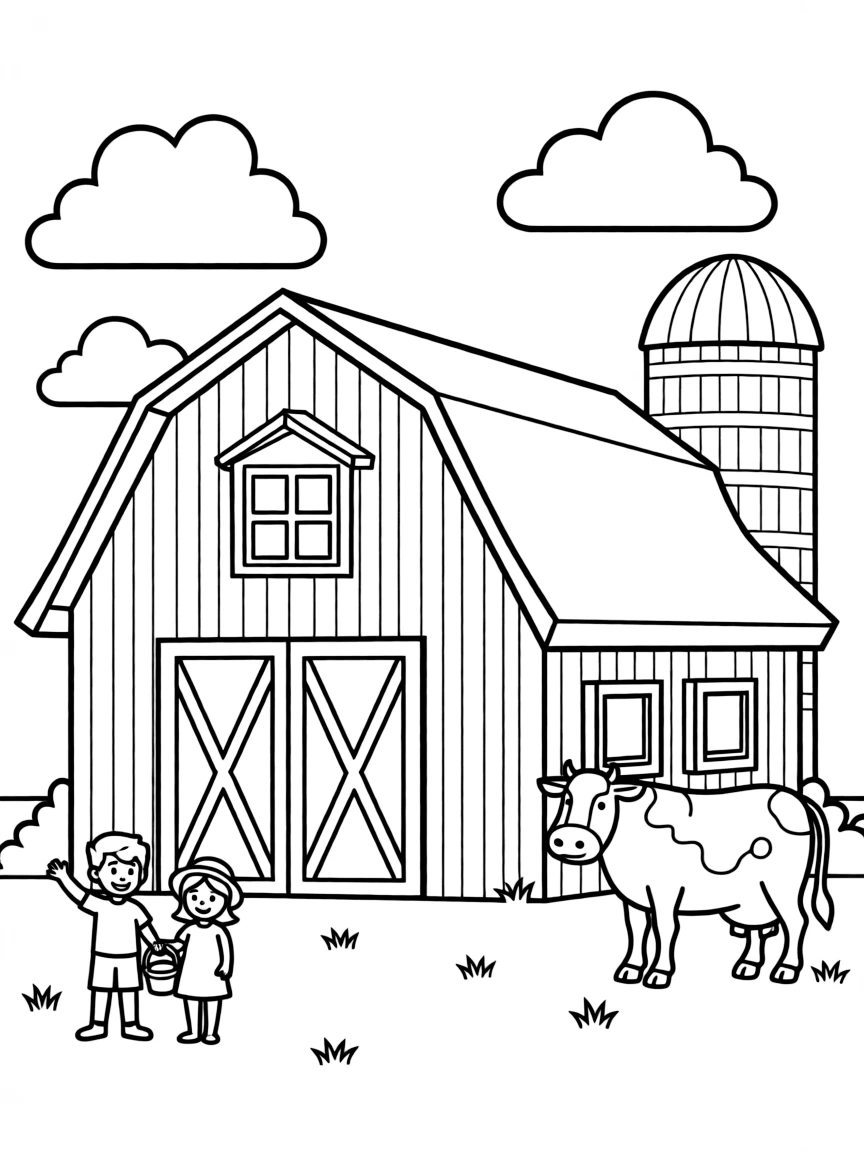 (Michigan) A Michigan barn with a red roof